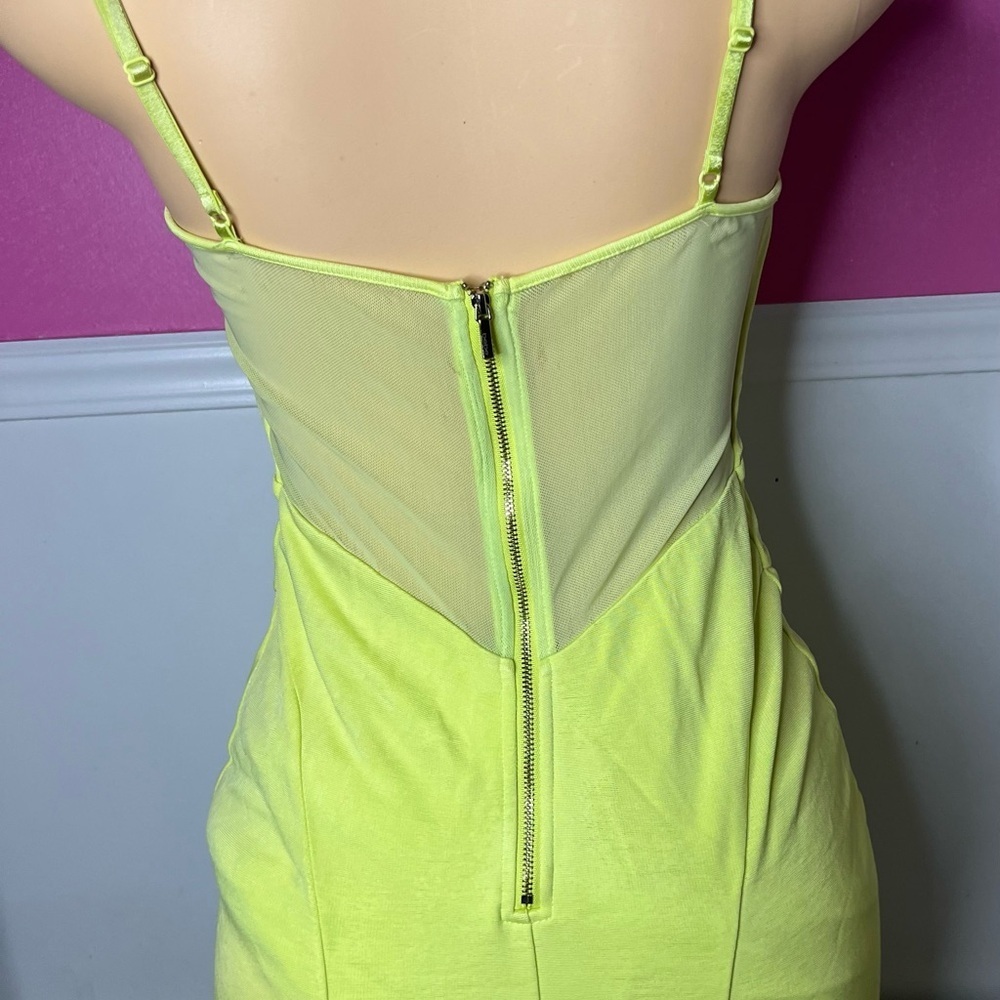 Lime Green Strappy Dress - Picture 9 of 9